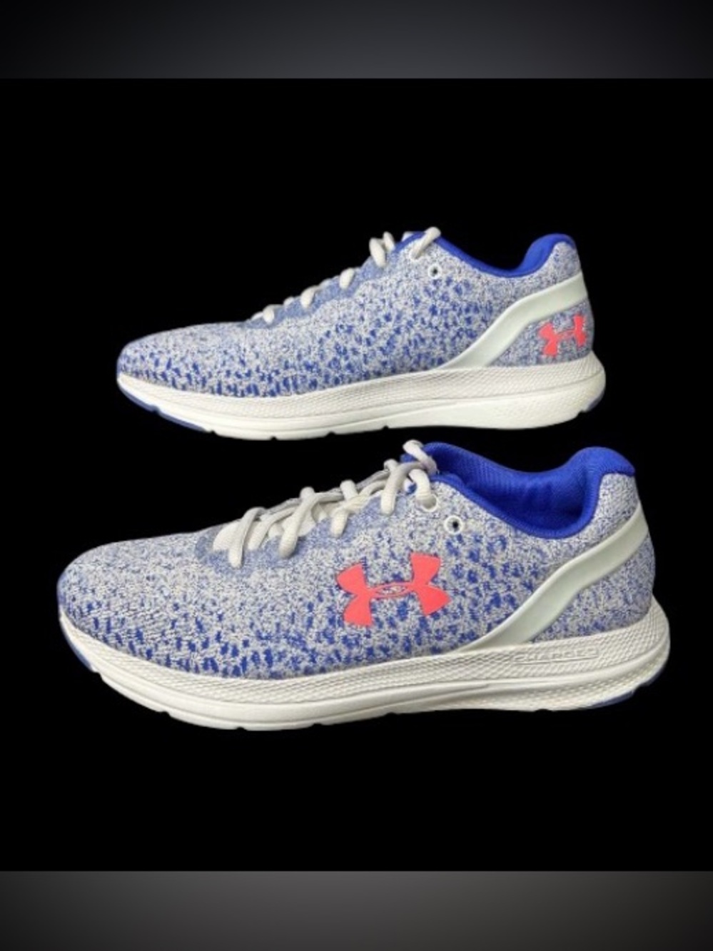 Under Armour Women's Charged Impulse Knit Running Shoes Blue White Gray